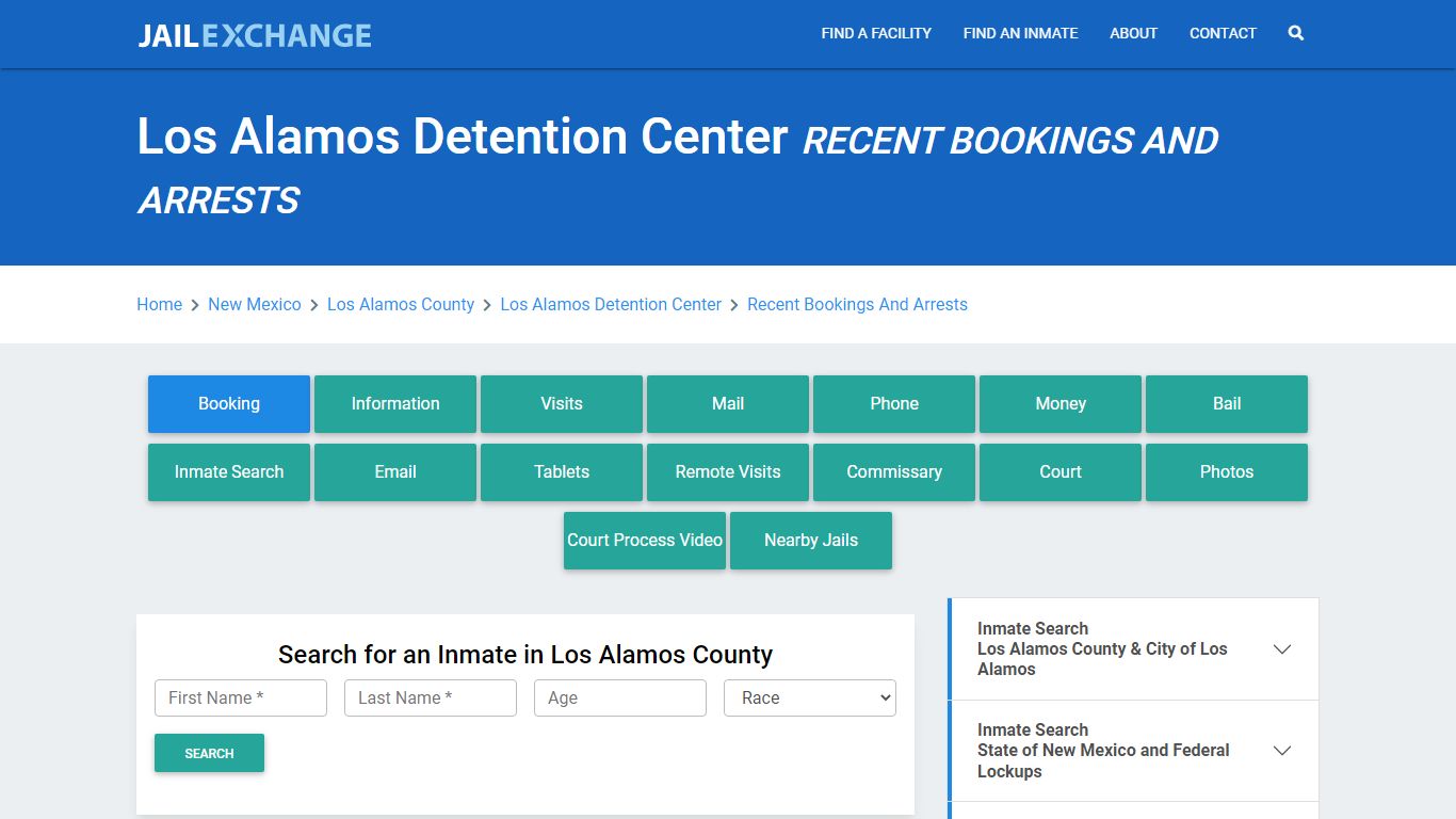 Los Alamos Detention Center Recent Bookings And Arrests - Jail Exchange