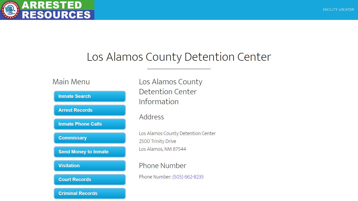 Los Alamos County Detention Center - Inmate Search - Los Alamos, NM